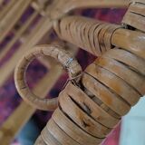 Magnificent vintage rattan cradle