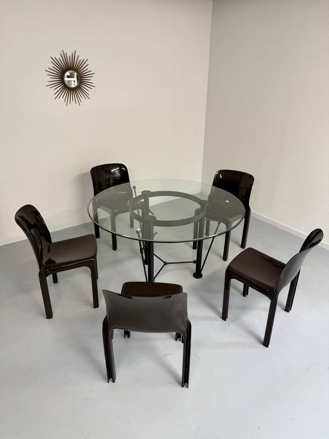 Washington glass table designed by Jean Michel Wilmotte, Ed Academy, 1986