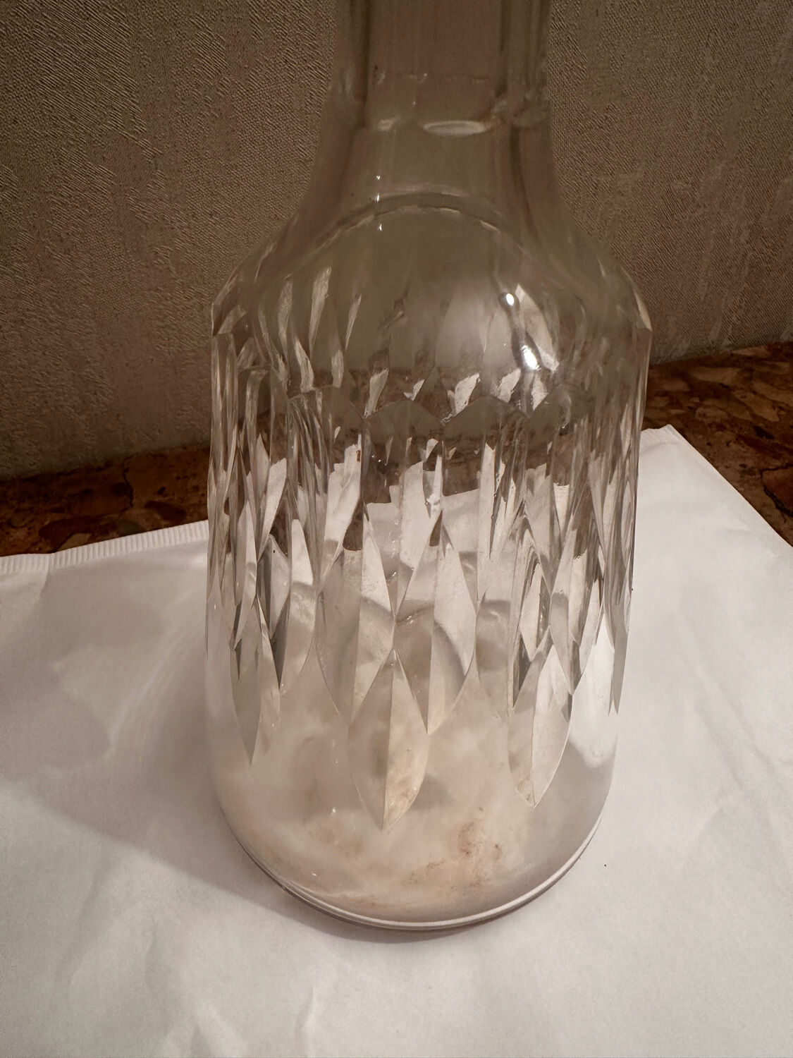 Baccarat Crystal Wine Carafe Model Carcassonne stamped