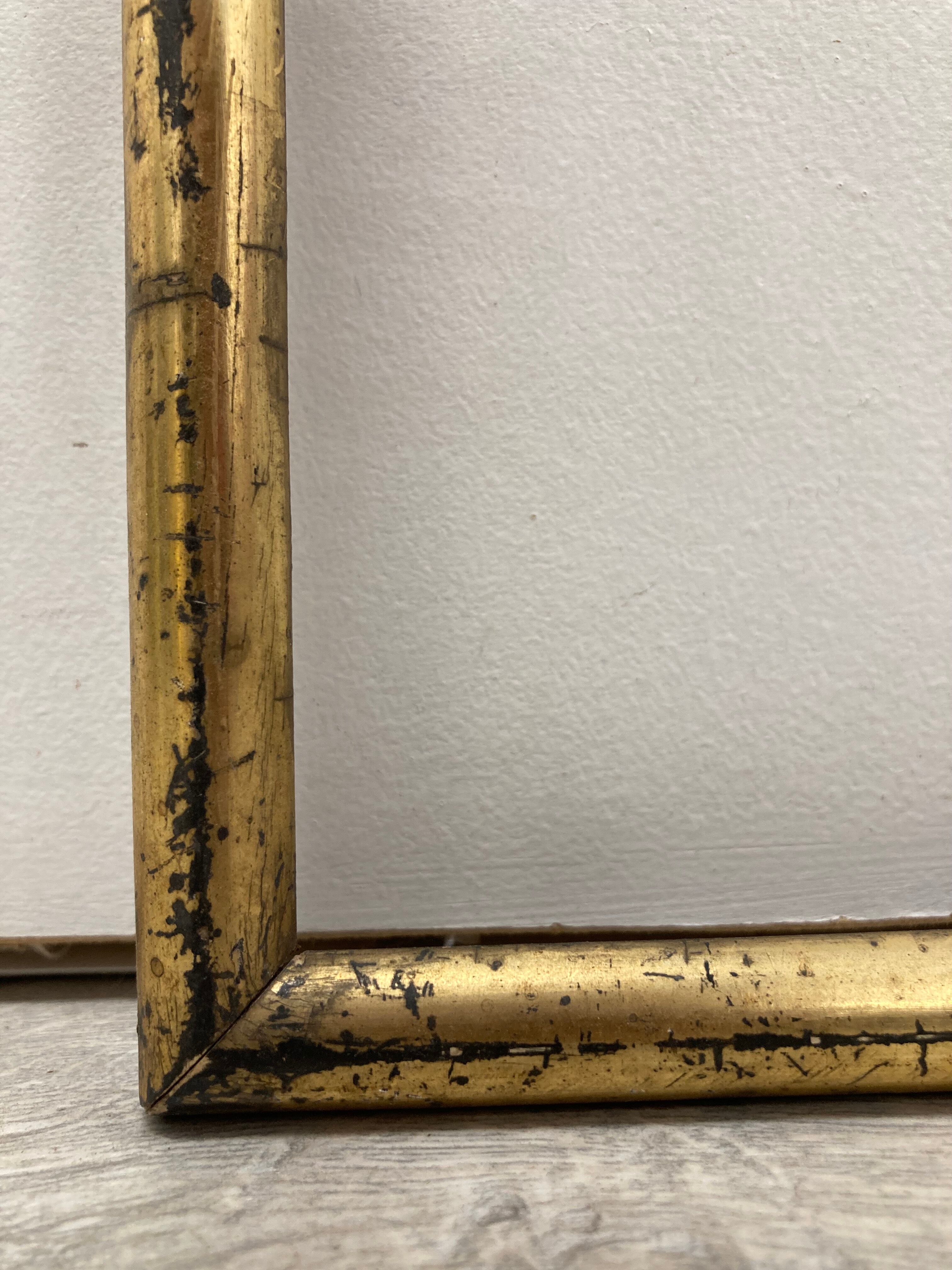 Vintage patinated golden frame