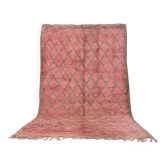 Pink Vintage Moroccan Rug 204 x 340 cm - Berber Wool Rug - Handmade Rug Boh