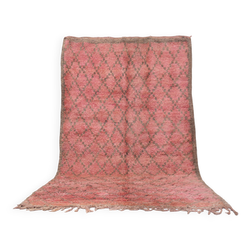 Pink Vintage Moroccan Rug 204 x 340 cm - Berber Wool Rug - Handmade Rug Boh