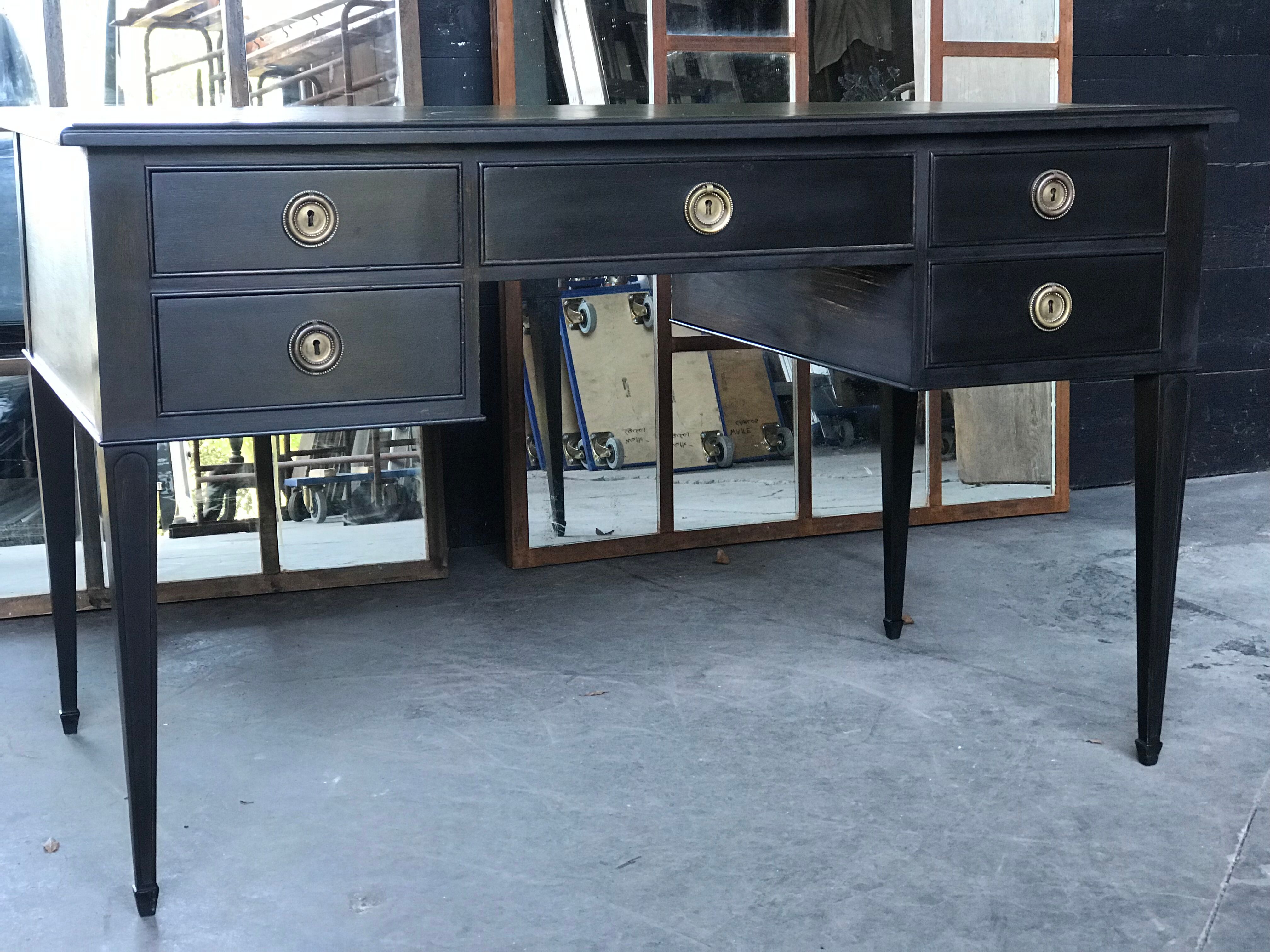 Blackened wooden lady desk