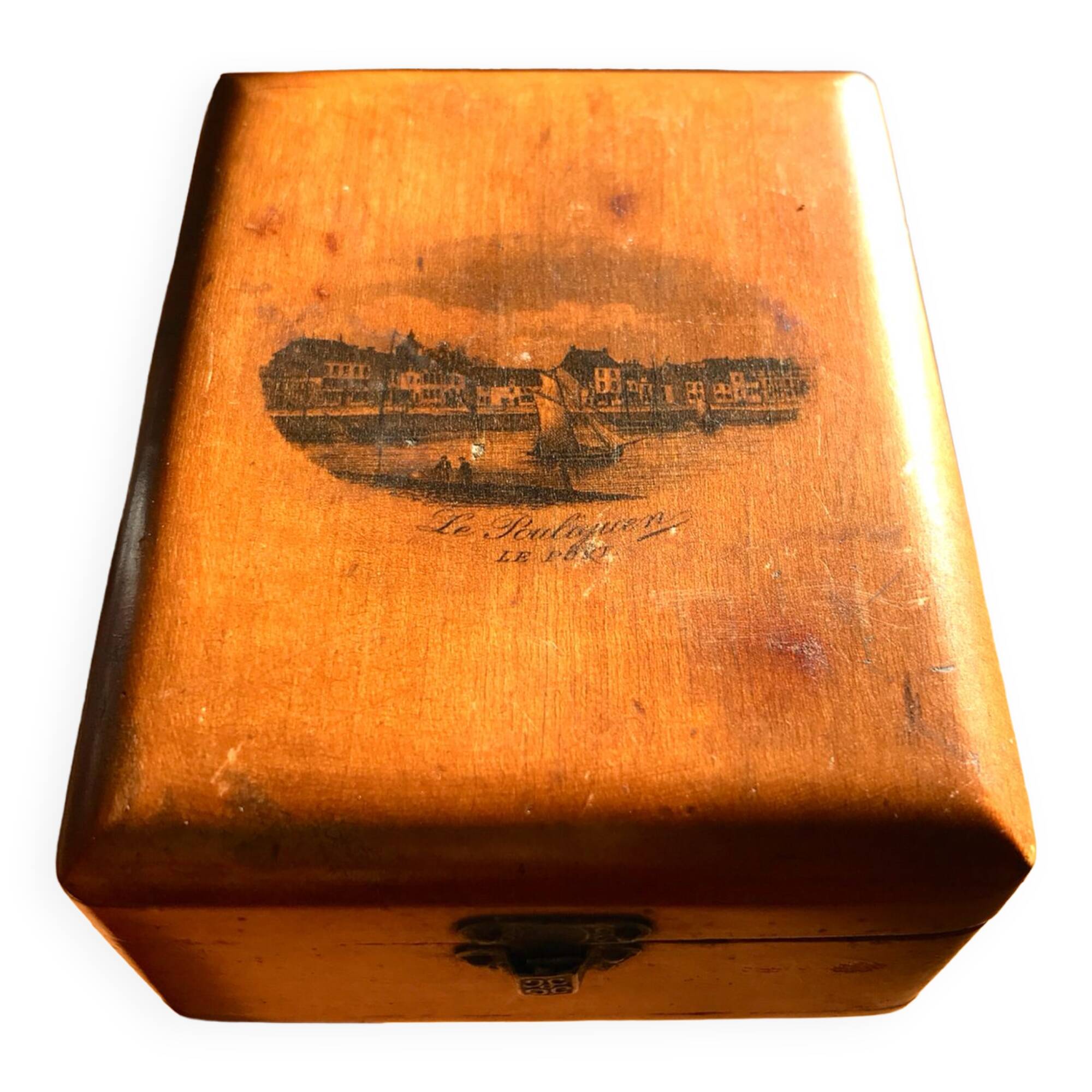Victorian wooden box Mauchline late 19th century