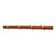 Brass and teak coat hanger by Carl Auböck for Illums Bolighus, Denmark, 1950s