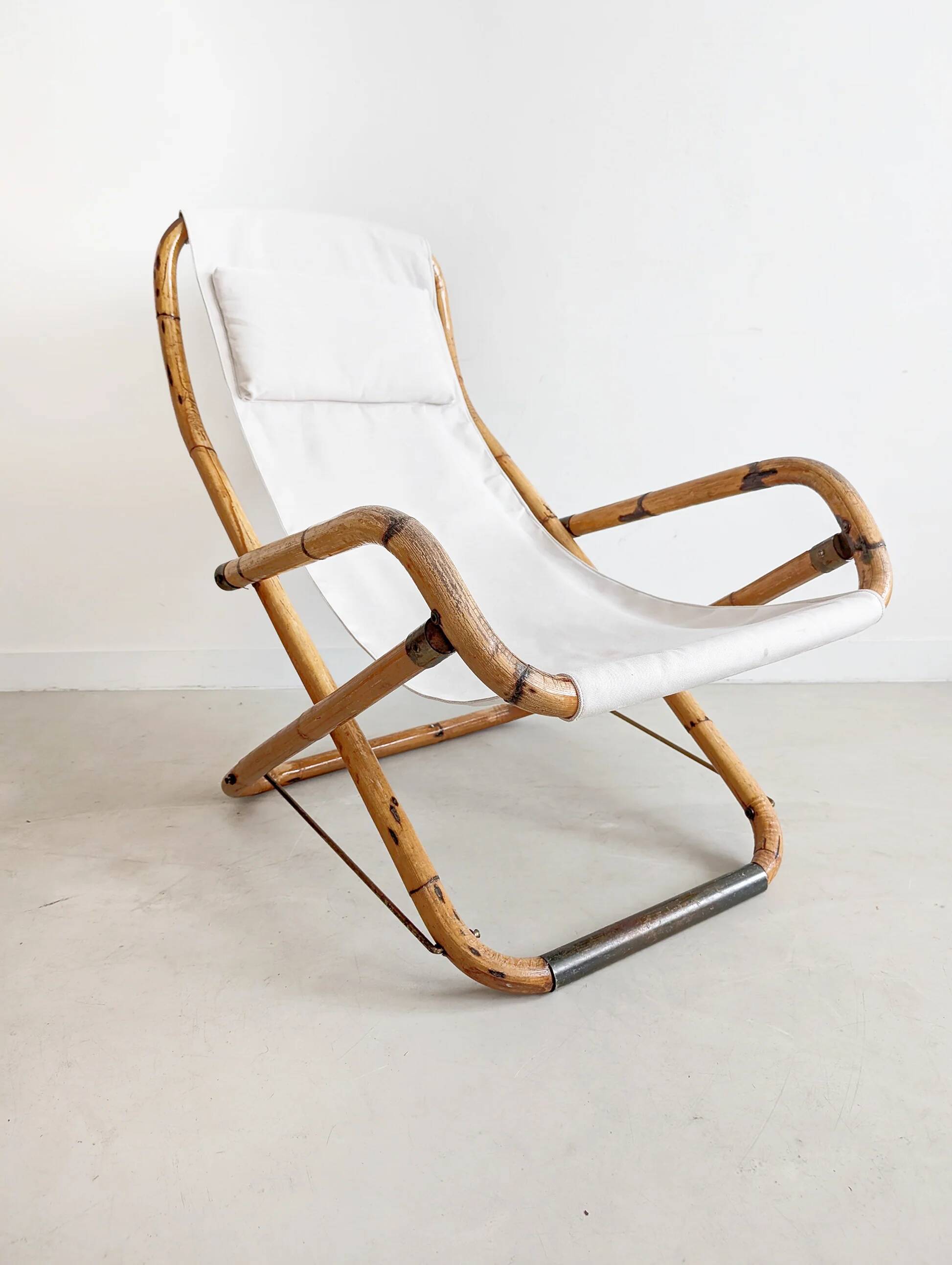 Set of 2 Italian deck chairs 1960s