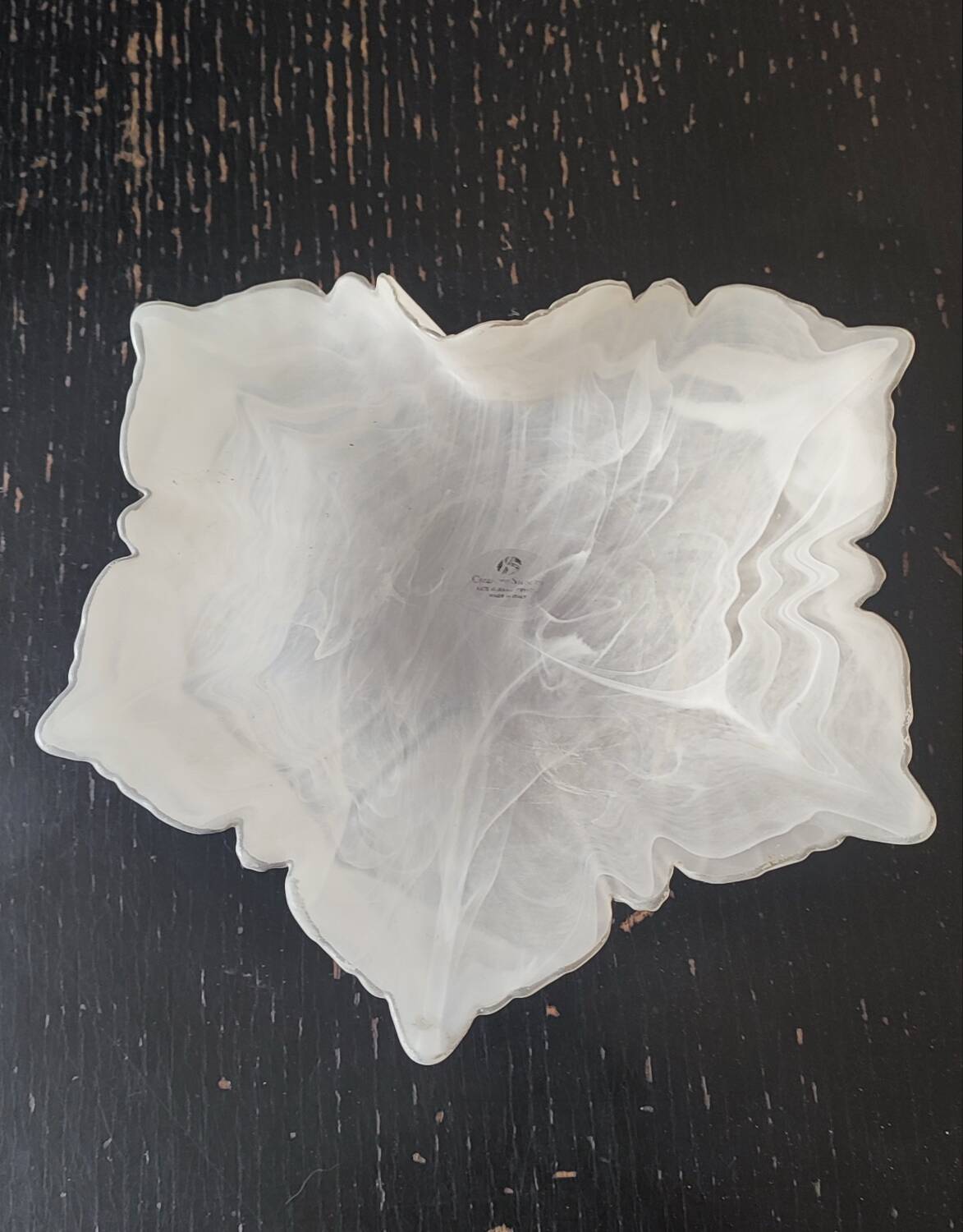 Frosted blown glass bowl from "Creazioni Silvestri Arte Murano