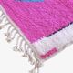 Traditional hand-woven wool Berber rug in pink, size 150 x 250