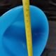Vase cornet glass paste or faience enamelled blue soliflore