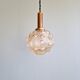 Amber bubble glass suspension trio, design H. Tynell, 1970