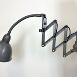 Grey Industrial Scissor Wall Lamp from Elektroinstala, 1960s