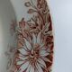 Large deep plate Terre de fer Gien Autumn