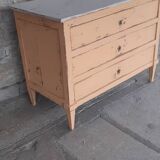 Patinated Directoire chest of drawers
