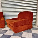 Paire de chauffeuses vintage