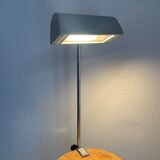 Vintage lamp 1980 medical gray cement and chrome - 50 cm