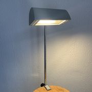 Vintage lamp 1980 medical gray cement and chrome - 50 cm