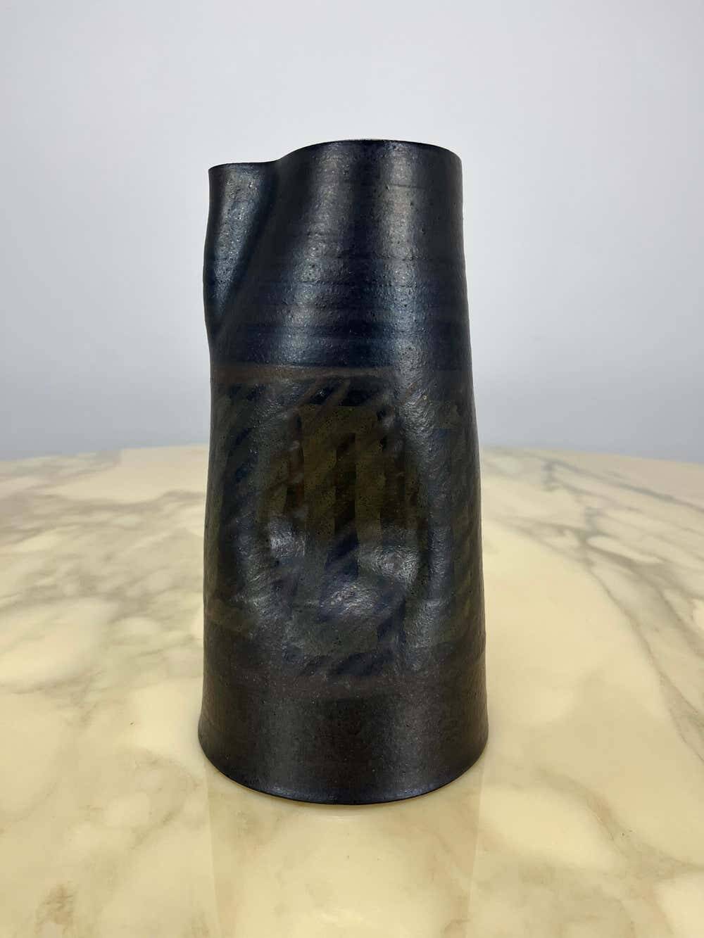 Jug / vase in ceramic by Alessio Tasca, Italy, 1960s