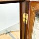Antique Curved Glass Display Cabinet – Wooden Showcase – Early 20th Century
