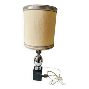 lampe vintage 70  metal - marbre
