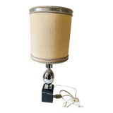 Vintage 70s metal and marble lamp