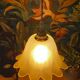 Vintage tulip hand lamp