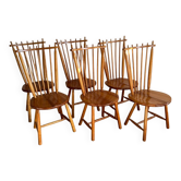 Ensemble de 6 chaises De Ster Gelderland (années 1960)
