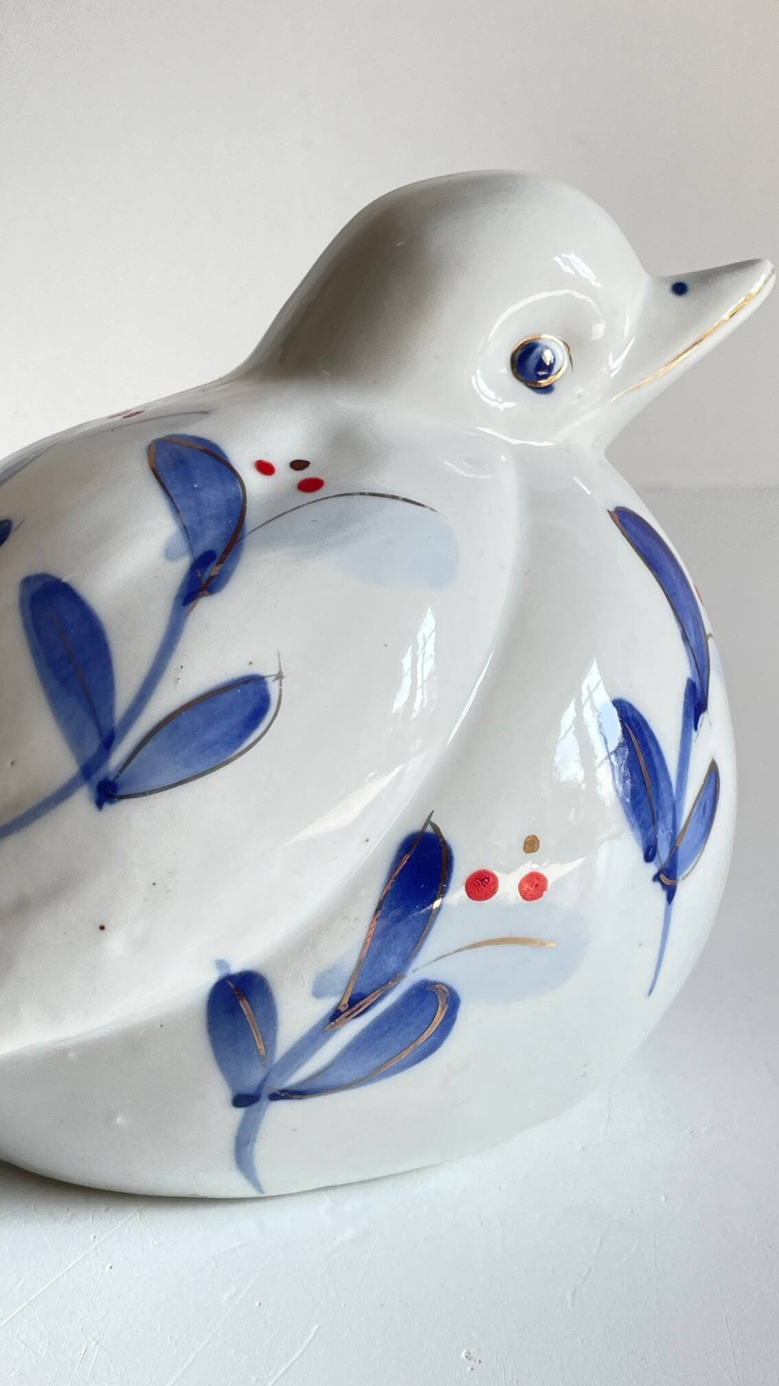 Oiseau vintage en porcelaine chinoise