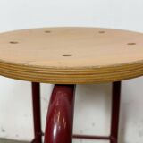 Vintage Industrial School Stool, 1970s