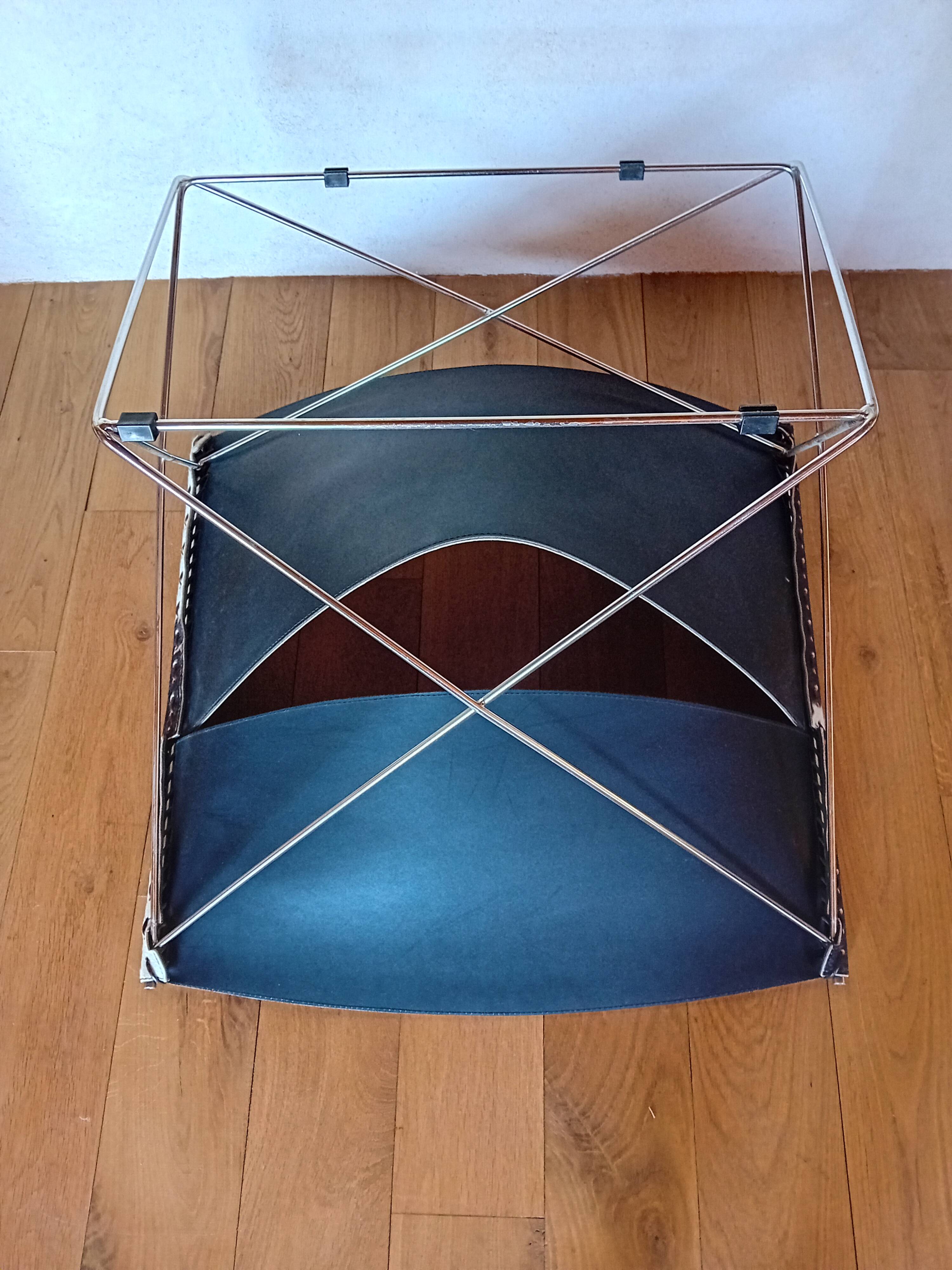 Fauteuil vintage Butterfly F675 - Pierre Paulin - cuir