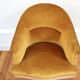 Pair of 1950 gold velvet toad chairs