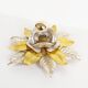 Wonderful gilded florentine flush mount lights, Italy 1970's