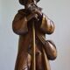 Large wooden sculpture of a man with his grain shovel 52 cm