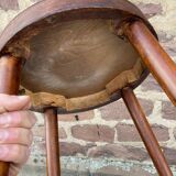 vintage Baumann Scandinavian stool, French stool chic 1980