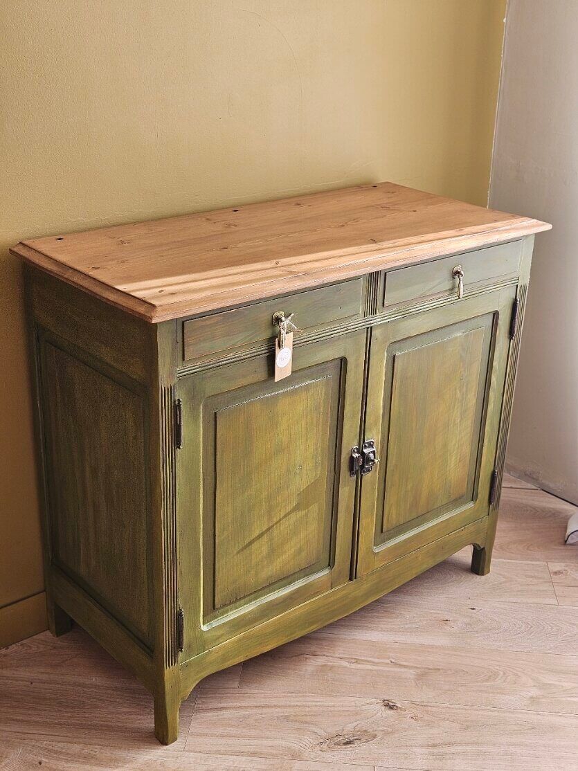 Renovated and distressed old buffet | Gaston