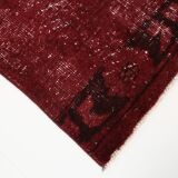 3x11 Shade Of Wine Red Handmade Turkish Vintage Runner Rug