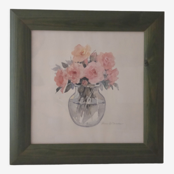 Lithograph flowers by rosalind oesterle