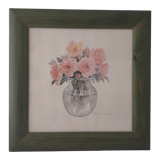 Lithograph flowers by rosalind oesterle