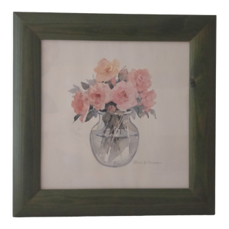 Lithograph flowers by rosalind oesterle