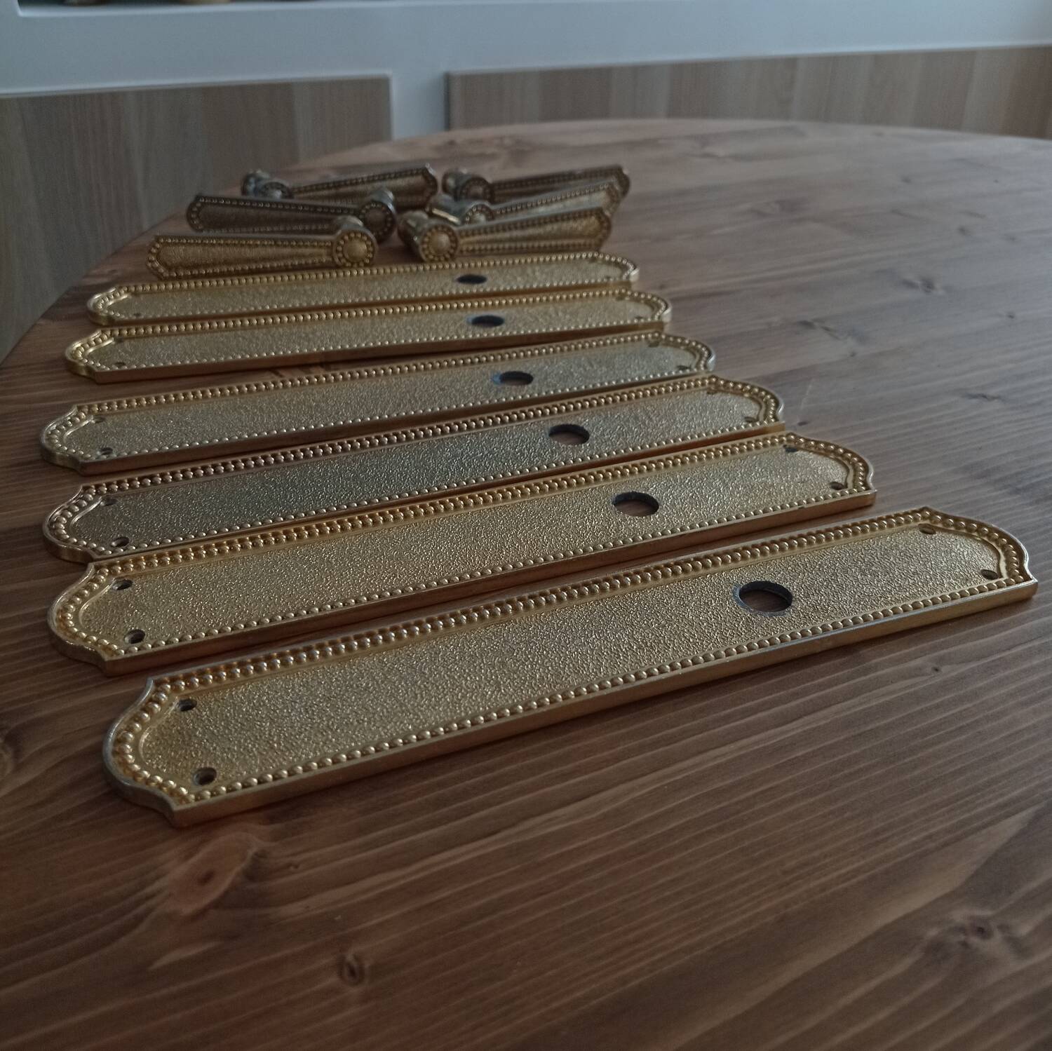 Gold door handles