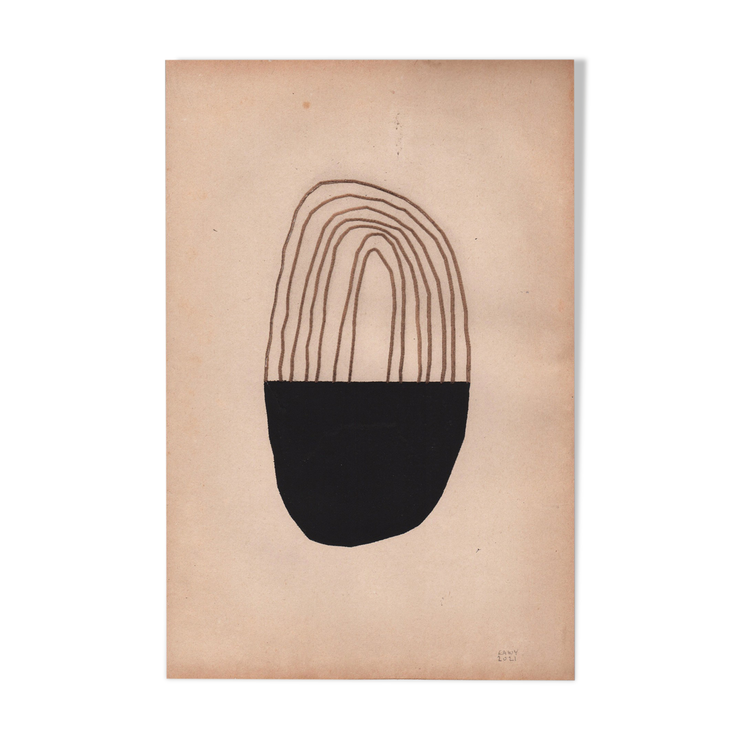 Illustration sur papier • TM495 • signée eawy