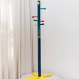 Vintage 1980s coat rack in the shape of a pencil - Pierre Sala style - Memphis Pop Art design - 80s 90s