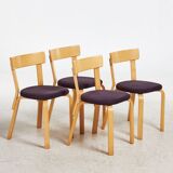4 Alvar Aalto chairs model 60 for Artek