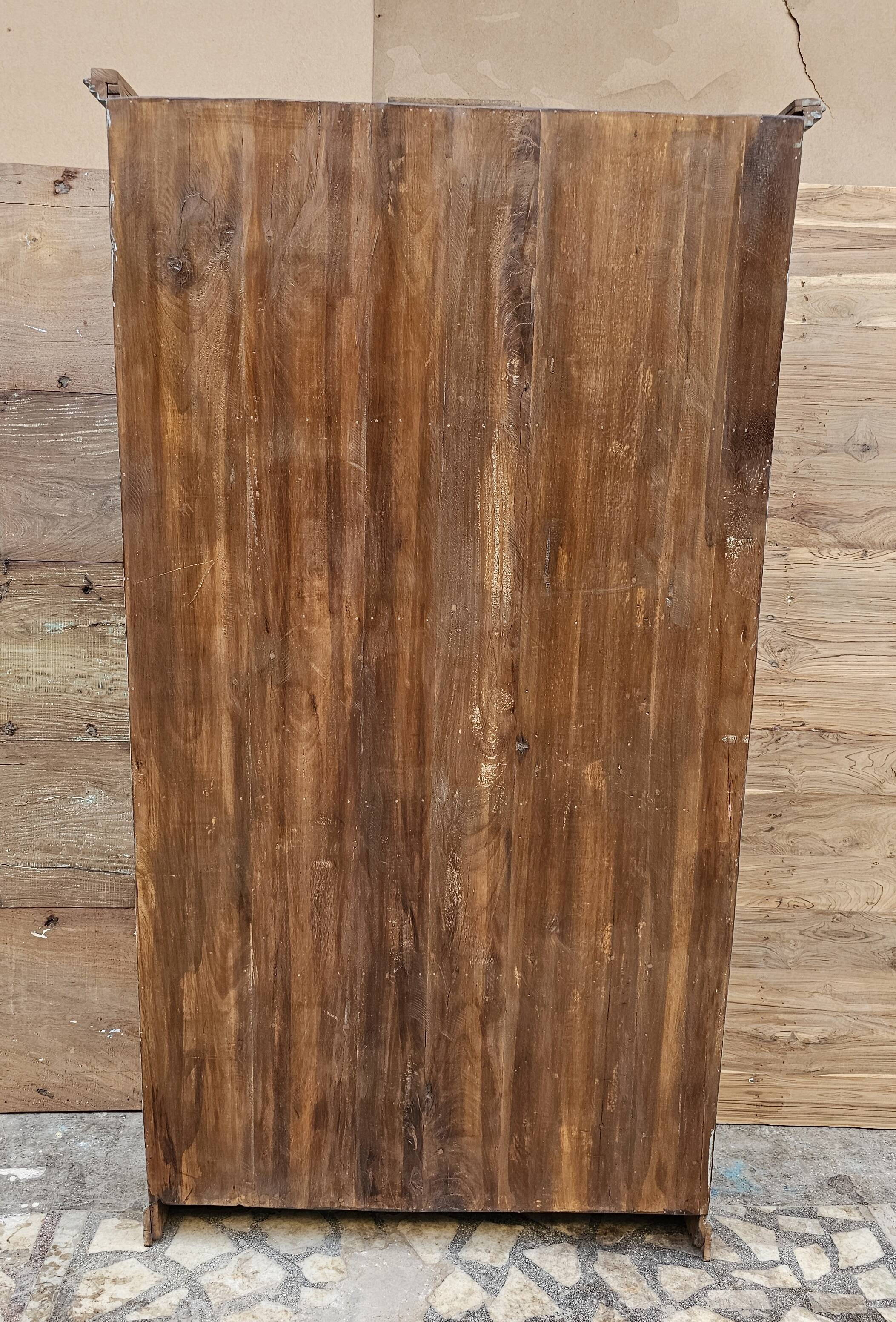 Antique Art Deco Burmese teak cabinet