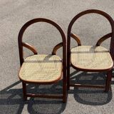 Set of 4 Arca folding chairs by Gigi Sabadin for Crassevig 1970