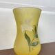 Yellow glass paste vase from the early 20th century signed Lily