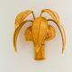 Pair of coconut / palm sconces in natural rattan