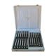 Christofle modele Dax 12 table knives and 12 dessert knives