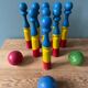 Ancien jeu de quilles en bois