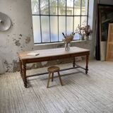 2m walnut drapery farm table