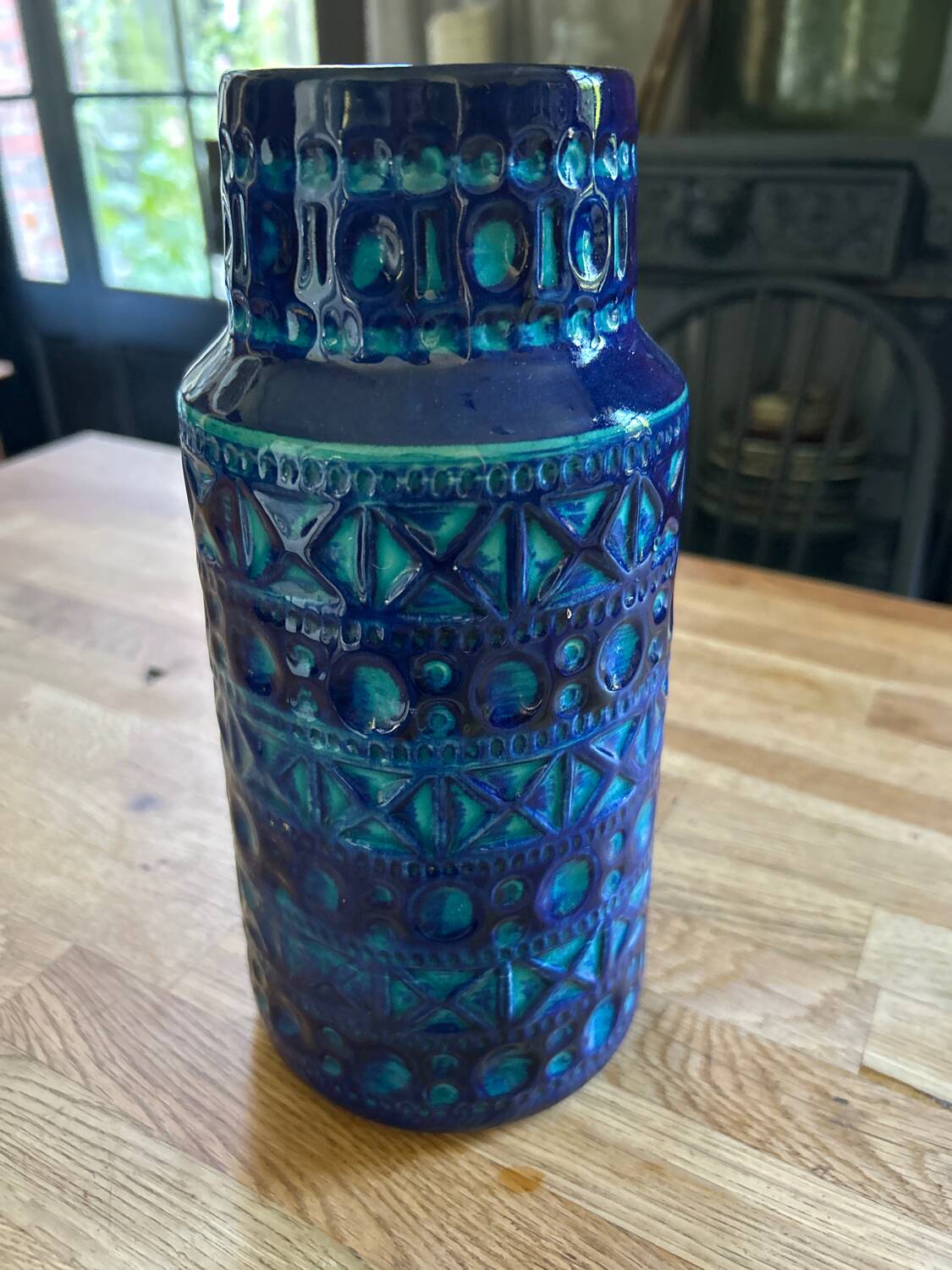 Vintage Germany Bay Deep Blue Vase